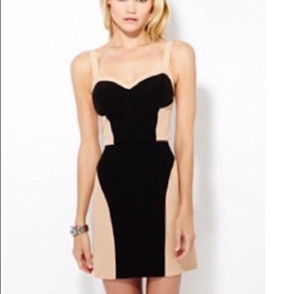 Rebecca Minkoff Claudia illusion bustier dress